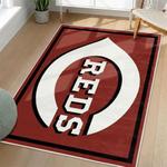 mlb cincinnati reds area rug non slip baseball carpet home decor gift idea for fans living room cr19
