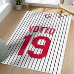 mlb cincinnati reds area rug non slip baseball carpet home decor gift idea for fans living room cr192