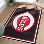 mlb cincinnati reds area rug non slip baseball carpet home decor gift idea for fans living room cr194