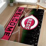 mlb cincinnati reds area rug non slip baseball carpet home decor gift idea for fans living room cr20