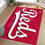 mlb cincinnati reds area rug non slip baseball carpet home decor gift idea for fans living room cr22