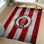 mlb cincinnati reds area rug non slip baseball carpet home decor gift idea for fans living room cr23