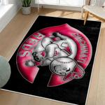 mlb cincinnati reds area rug non slip baseball carpet home decor gift idea for fans living room cr28
