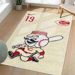 mlb cincinnati reds area rug non slip baseball carpet home decor gift idea for fans living room cr38