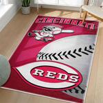 mlb cincinnati reds area rug non slip baseball carpet home decor gift idea for fans living room cr40