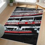 mlb cincinnati reds area rug non slip baseball carpet home decor gift idea for fans living room cr41