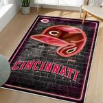 mlb cincinnati reds area rug non slip baseball carpet home decor gift idea for fans living room cr42