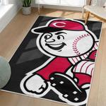 mlb cincinnati reds area rug non slip baseball carpet home decor gift idea for fans living room cr46