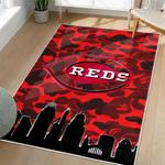 mlb cincinnati reds area rug non slip baseball carpet home decor gift idea for fans living room cr48