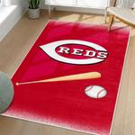mlb cincinnati reds area rug non slip baseball carpet home decor gift idea for fans living room cr5