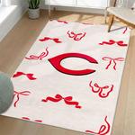 mlb cincinnati reds area rug non slip baseball carpet home decor gift idea for fans living room cr52
