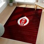 mlb cincinnati reds area rug non slip baseball carpet home decor gift idea for fans living room cr53