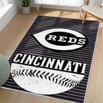 mlb cincinnati reds area rug non slip baseball carpet home decor gift idea for fans living room cr55