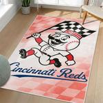 mlb cincinnati reds area rug non slip baseball carpet home decor gift idea for fans living room cr56