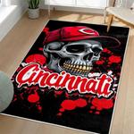 mlb cincinnati reds area rug non slip baseball carpet home decor gift idea for fans living room cr59
