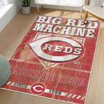 mlb cincinnati reds area rug non slip baseball carpet home decor gift idea for fans living room cr61