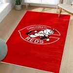 mlb cincinnati reds area rug non slip baseball carpet home decor gift idea for fans living room cr65