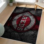 mlb cincinnati reds area rug non slip baseball carpet home decor gift idea for fans living room cr70