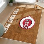 mlb cincinnati reds area rug non slip baseball carpet home decor gift idea for fans living room cr79