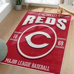 mlb cincinnati reds area rug non slip baseball carpet home decor gift idea for fans living room cr80