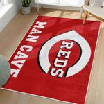 mlb cincinnati reds area rug non slip baseball carpet home decor gift idea for fans living room cr84