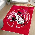 mlb cincinnati reds area rug non slip baseball carpet home decor gift idea for fans living room cr87