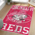 mlb cincinnati reds area rug non slip baseball carpet home decor gift idea for fans living room cr90