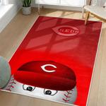 mlb cincinnati reds area rug non slip baseball carpet home decor gift idea for fans living room cr94