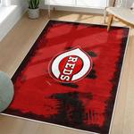 mlb cincinnati reds area rug non slip baseball carpet home decor gift idea for fans living room cr96