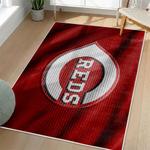 mlb cincinnati reds area rug non slip baseball carpet home decor gift idea for fans living room cr97