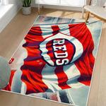 mlb cincinnati reds area rug non slip baseball carpet home decor gift idea for fans living room cr98