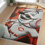 mlb cincinnati reds area rug non slip baseball carpet home decor gift idea for fans living room cr99