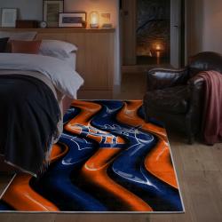 mlb detroit tigers area rug non slip baseball carpet home decor gift idea for fans bedroom dt100