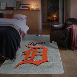 mlb detroit tigers area rug non slip baseball carpet home decor gift idea for fans bedroom dt101