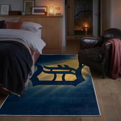 mlb detroit tigers area rug non slip baseball carpet home decor gift idea for fans bedroom dt102