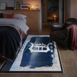 mlb detroit tigers area rug non slip baseball carpet home decor gift idea for fans bedroom dt108
