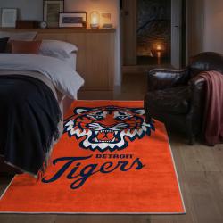 mlb detroit tigers area rug non slip baseball carpet home decor gift idea for fans bedroom dt109