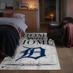 mlb detroit tigers area rug non slip baseball carpet home decor gift idea for fans bedroom dt119