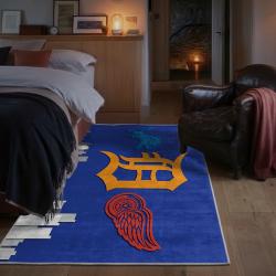 mlb detroit tigers area rug non slip baseball carpet home decor gift idea for fans bedroom dt122