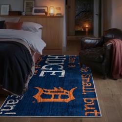 mlb detroit tigers area rug non slip baseball carpet home decor gift idea for fans bedroom dt132