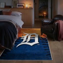mlb detroit tigers area rug non slip baseball carpet home decor gift idea for fans bedroom dt140