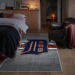 mlb detroit tigers area rug non slip baseball carpet home decor gift idea for fans bedroom dt142