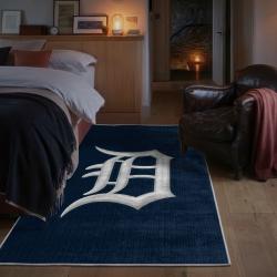 mlb detroit tigers area rug non slip baseball carpet home decor gift idea for fans bedroom dt145