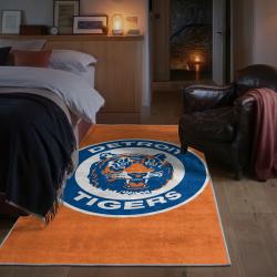 mlb detroit tigers area rug non slip baseball carpet home decor gift idea for fans bedroom dt146