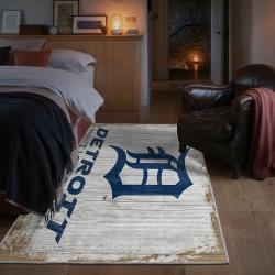 mlb detroit tigers area rug non slip baseball carpet home decor gift idea for fans bedroom dt147