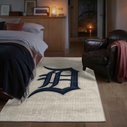 mlb detroit tigers area rug non slip baseball carpet home decor gift idea for fans bedroom dt149