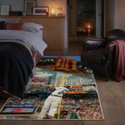 mlb detroit tigers area rug non slip baseball carpet home decor gift idea for fans bedroom dt151