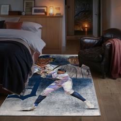 mlb detroit tigers area rug non slip baseball carpet home decor gift idea for fans bedroom dt159