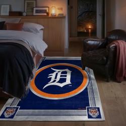 mlb detroit tigers area rug non slip baseball carpet home decor gift idea for fans bedroom dt168