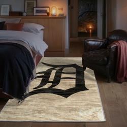 mlb detroit tigers area rug non slip baseball carpet home decor gift idea for fans bedroom dt170